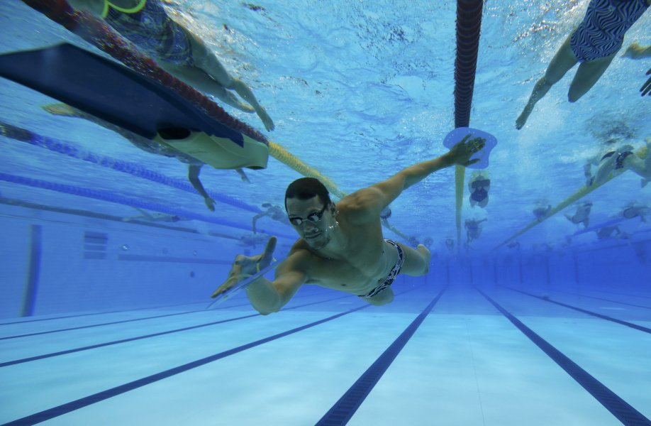 Олимпийците тренират в London Aquatics Centre1