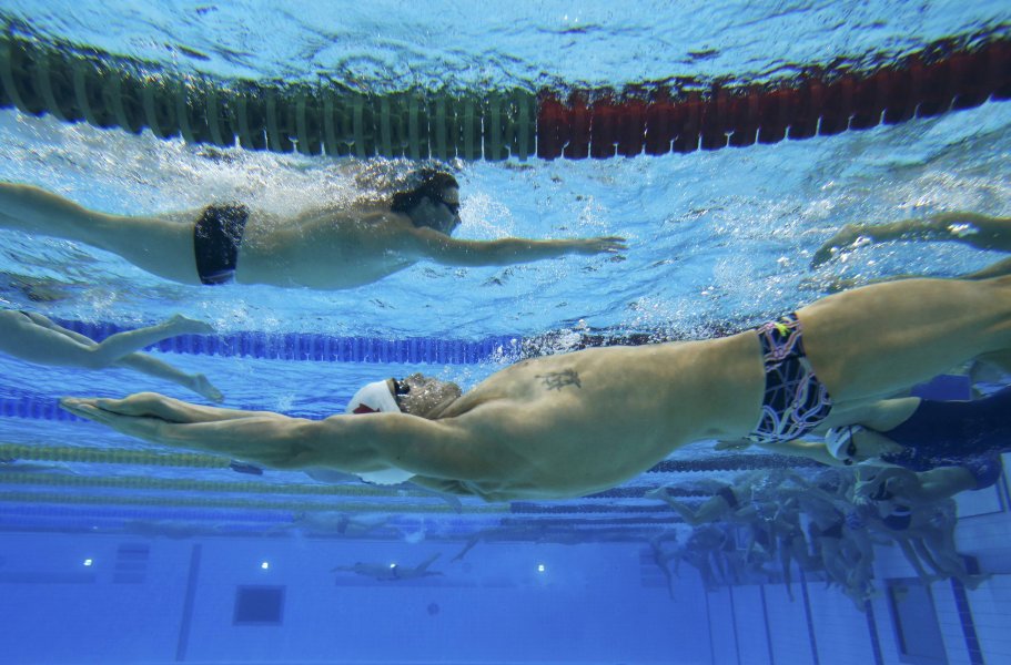 Олимпийците тренират в London Aquatics Centre1