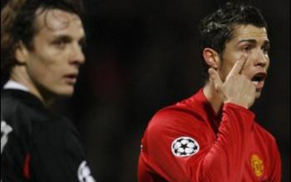 Юнайтед протестира пред УЕФА за лазер в лицето на Роналдо