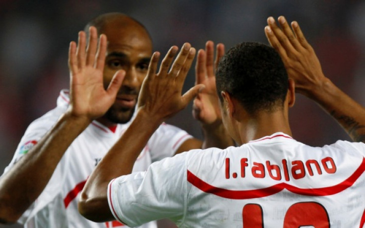 Фабиано и Кануте донесоха драматична победа на Севиля над Билбао