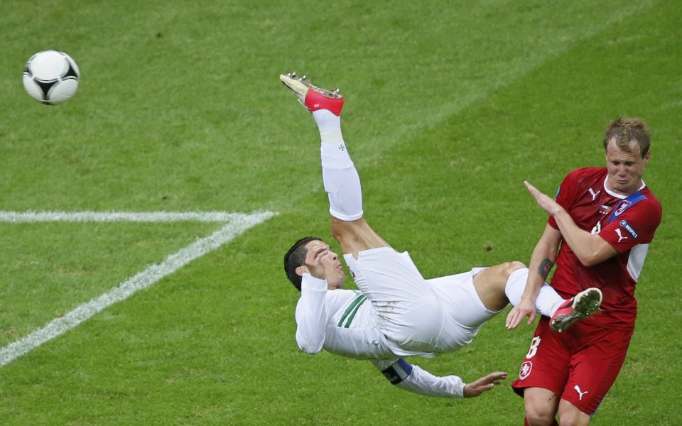 Роналдо вече е с 3 гола в листата на Евро 2012