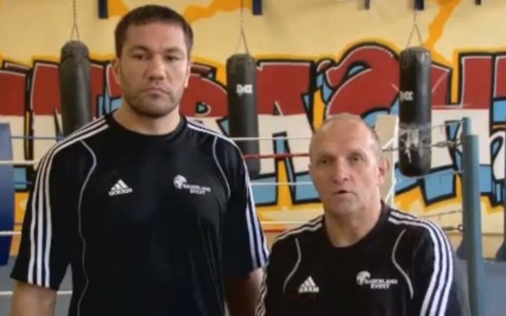 ВИДЕО: Кубрат Пулев тренира за мача си с Устинов и учи своя треньор на български