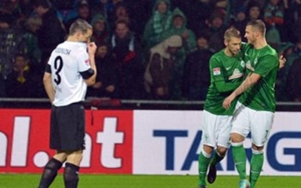 Аарън Хънт осигури победата на Вердер срещу Майнц