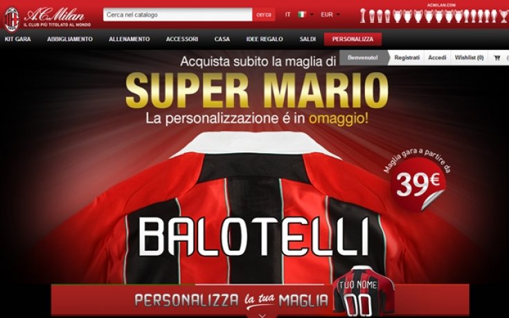 Милан вече продава фланелки на Балотели