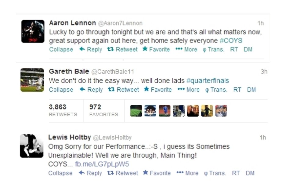 Играчите на Тотнъм се извиниха и поздравиха в социалните мрежи