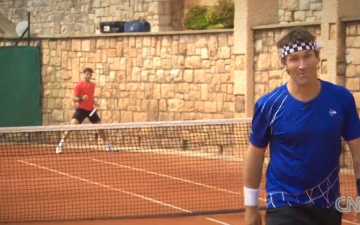 ВИДЕО: Гришо участва в тенис шоу по CNN заедно с Пат Кеш