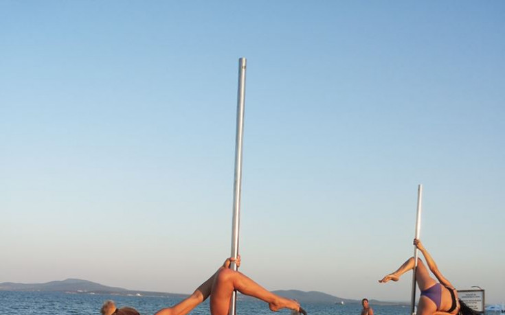 Тренировки на пилон - изключителна атракция на плажа в Бургас