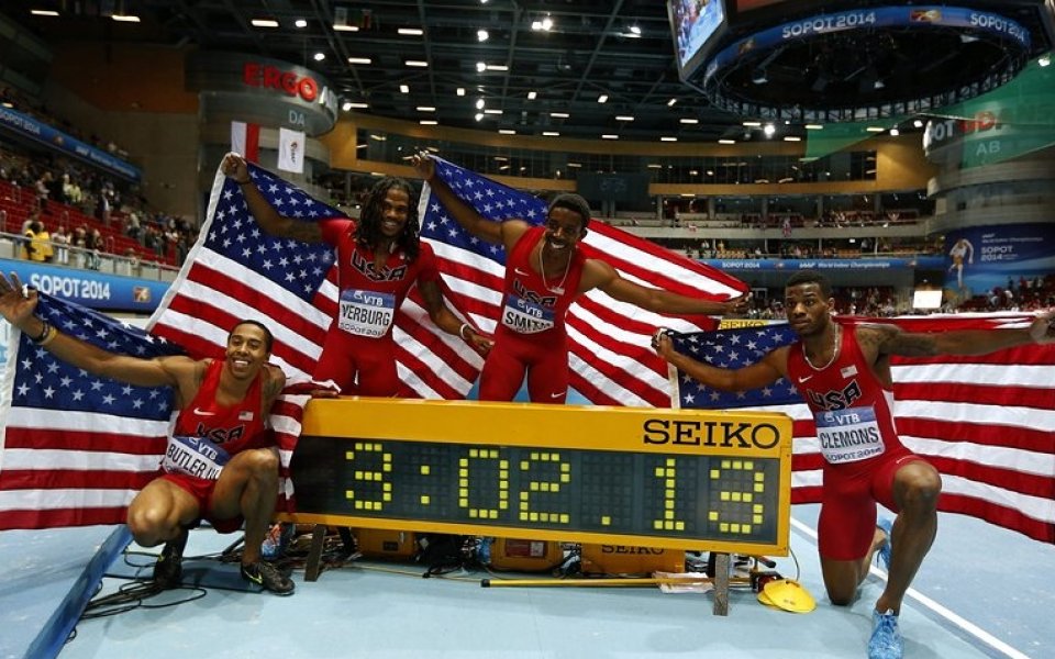 Американската щафета счупи световния рекорд на 4х400