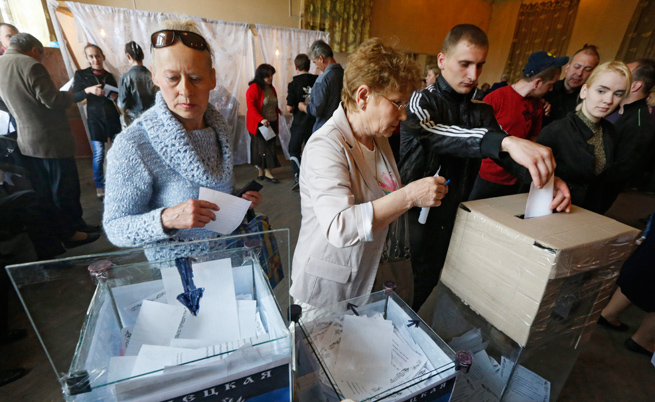 Гласуването на референдума в Източна Украйна приключи
