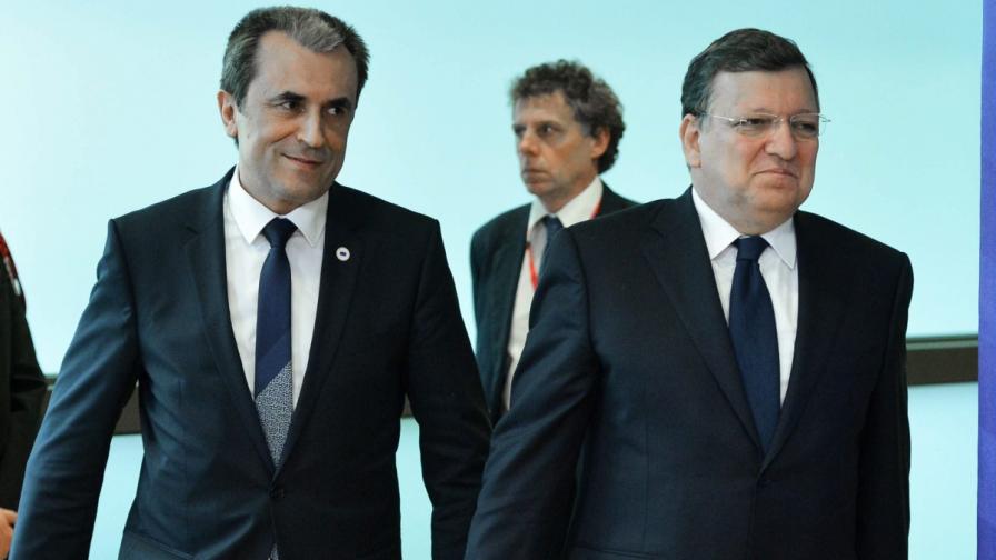 Жозе Барозу и Пламен Орешарски в Брюксел