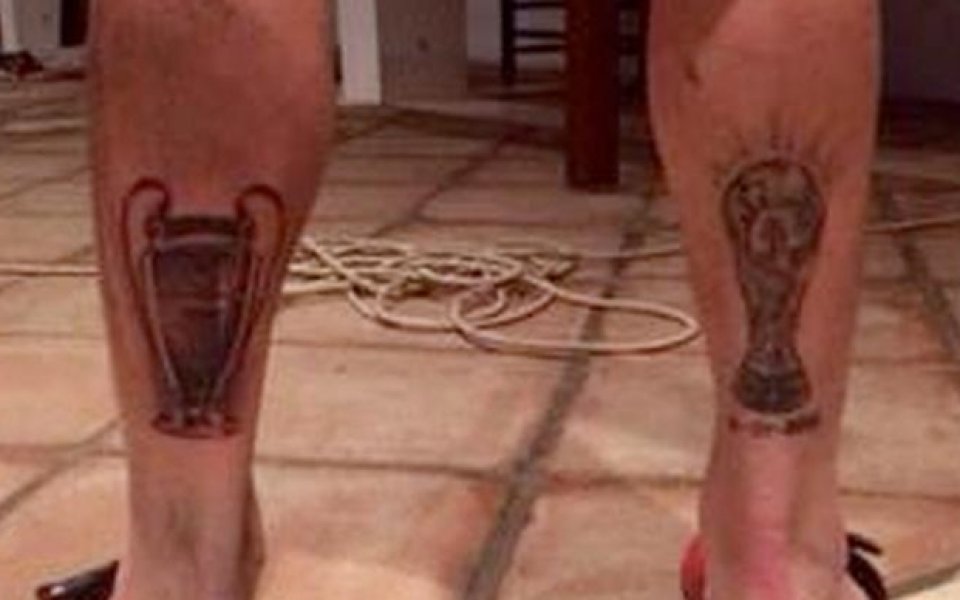 Серхио Рамос си татуира трофея от Шампионската лига