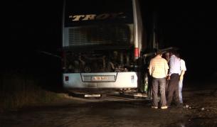 Автобус се запали край Стара Загора, няма жертви