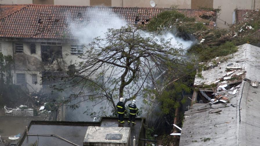 Мястото на катастрофата в Сантос, Бразилия