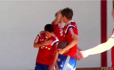 ВИДЕО: Звездите на Байерн в баскетболната залата