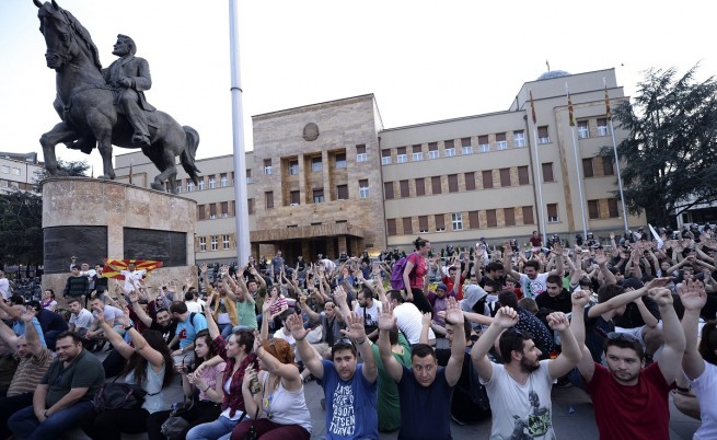 Поредна вечер на протести в Македония
