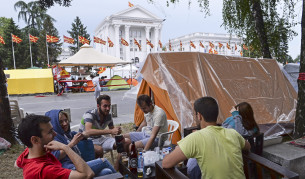 Девет присъди за протестиращи в Македония