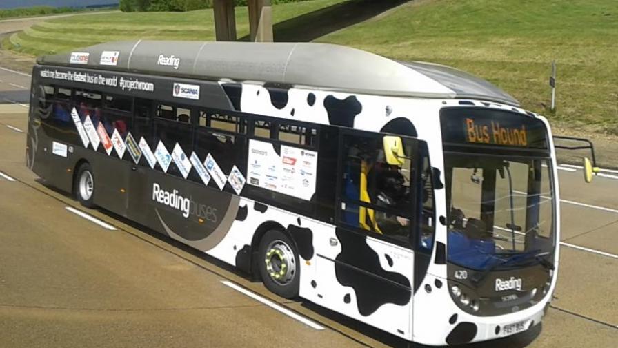 Автобус на кравешка тор постави рекорд за скорост