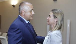 Премиерът Бойко Борисов и Върховният представител на ЕС по въпросите на външните работи и политиката на сигурност Федерика Могерини