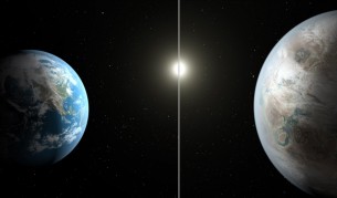 Земята сравнена с новата планета