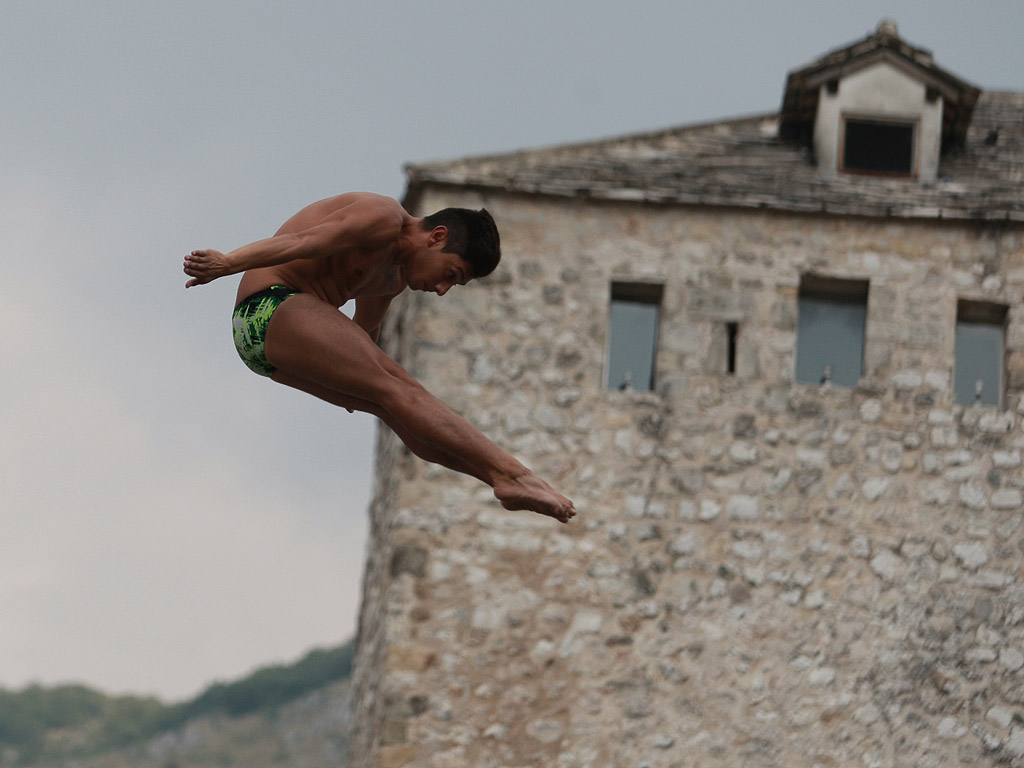 Ден първи от Red Bull Cliff Diving World Series в Мостар /Босна и Херцеговина