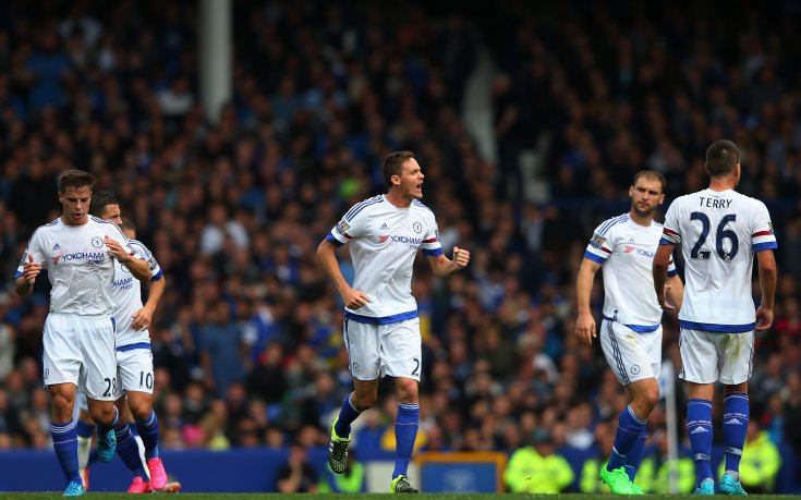 Неманя Матич вкара единственото попадение за Челси срещу Евертън