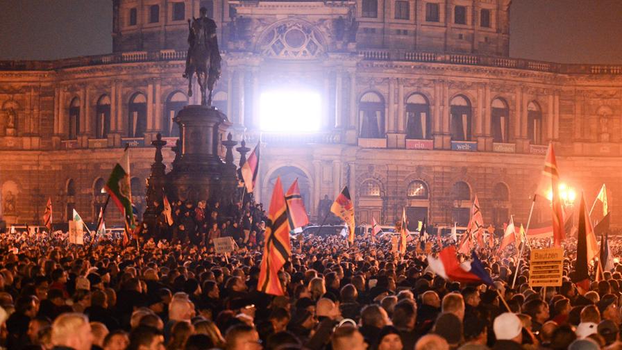 Сблъсъци в Дрезден на митинг ПЕГИДА