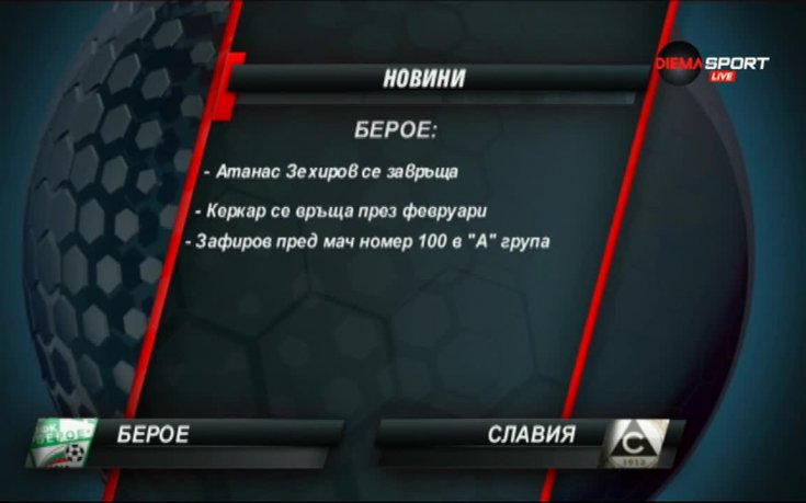 ВИДЕО: Преди Берое – Славия