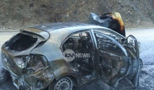 Кола горя в Прохода на Републиката