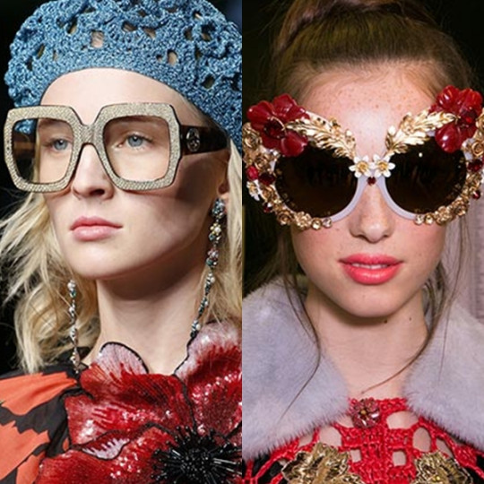 Блясък около очите: Без злато и сребро, и производните им цветове светът щеше да е скучен и лишен от блясък. В новата си колекция Dolce&Gabbana; са се постарали да има предостатъчно от тях, другите водещи брандове също не правят изключение. Слънчевите очила със златисти и сребристи рамки са голям хит.