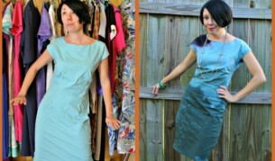 Жена преправя дрехи втора употреба в шикозни тоалети