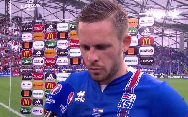 Голямата звезда на исландския национален отбор по футбол Гилфи Сигурдсон