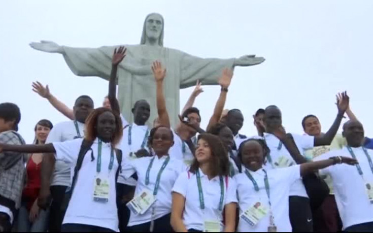 Бежанският олимпийски отбор посети статуята на Христос Спасителя