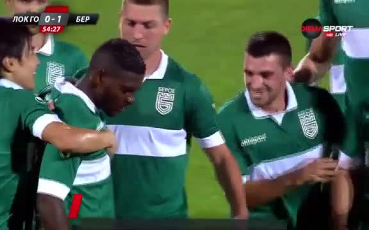 Голът на Давид Манга за Берое срещу Локо (ГО) (0:1)