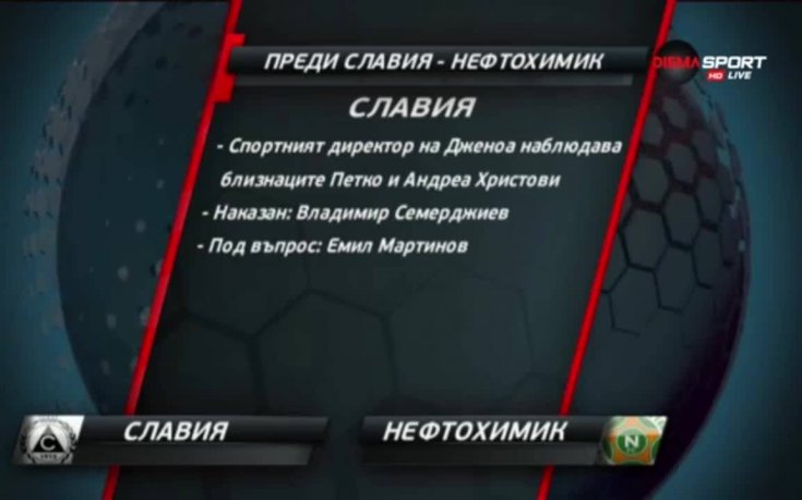 Преди Славия - Нефтохимик