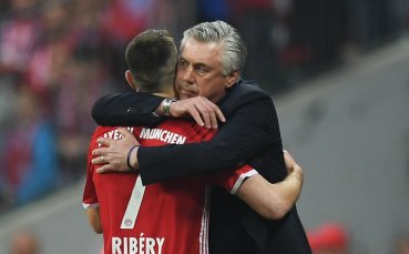 Робен ревнува от целувката между Анчелоти и Рибери