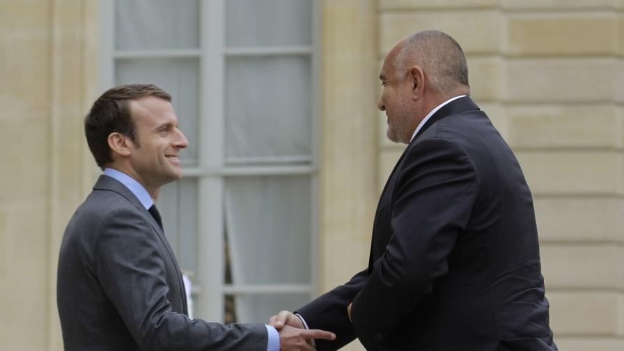 Среща на президента Бойко Борисов с френския президент Макрон в Елисейския дворец