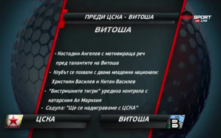 ЦСКА приема Витоша в мач за историята