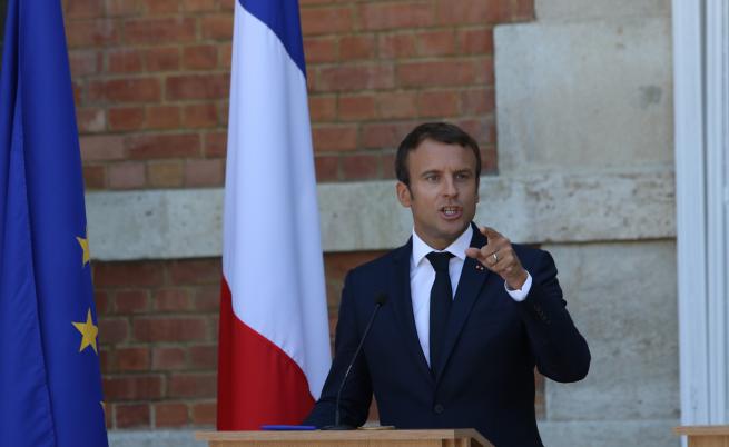  Съвместната конференция на българския президент Румен Радев и френския му сътрудник Еманюел Макрон 