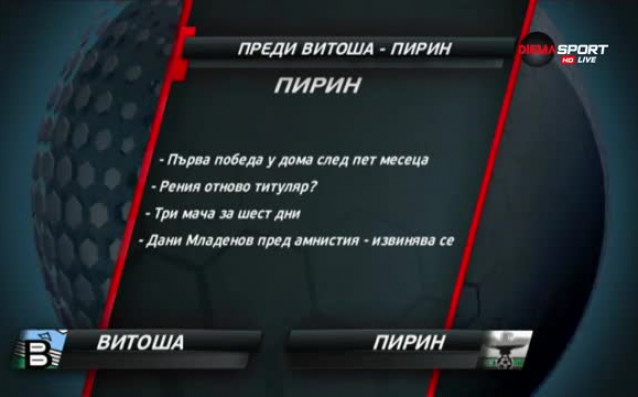 Витоша Бистрица приема Пирин в мач от 9 ия кръг