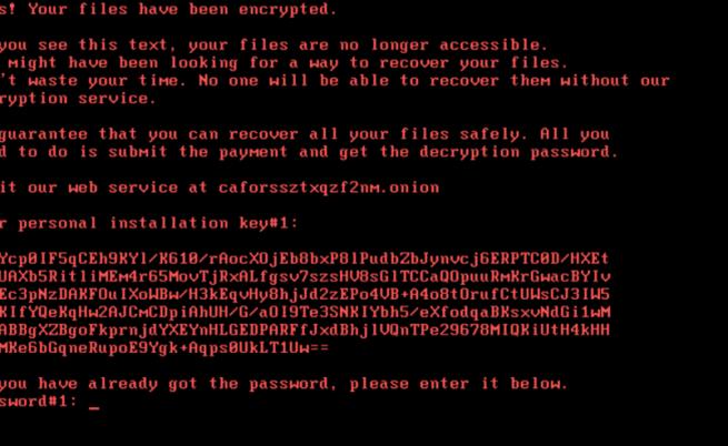 Съобщението на BadRabbit, че вече трябва да платите откуп за файловете си