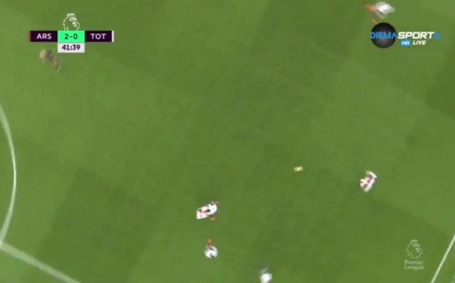 Арсенал се оттегли на почивка при аванс от 2 0