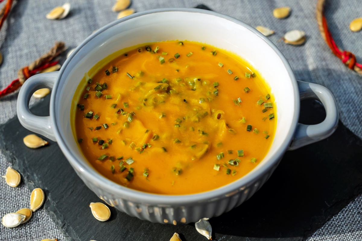 Крем-супата от тиква е сред най-вкусните вегетариански изкушения.