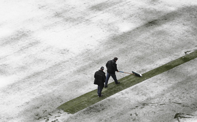Сняг отложи мач от Сегунда дивисион в Испания Срещата между