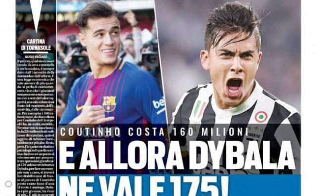 Италианското издание Tuttosport смята че цената на Пауло Дибала в