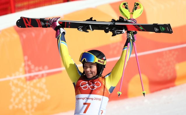 Шведката Фрида Хансдотер спечели олимпийската титла в женския слалом Втора