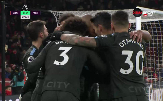 Фантастична акция на Лирой Сане Серхио Агуеро и на върха