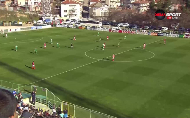 В 52 ата минута на двубоя между Пирин и ЦСКА