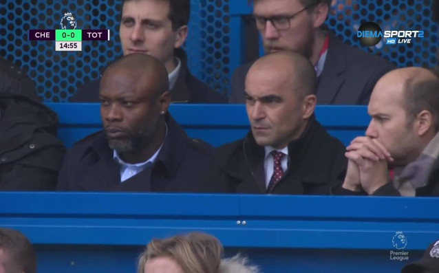 Селекционерът на Белгия Роберто Мартинес зае място в ложите на