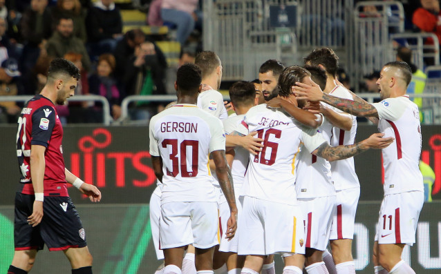 Рома постигна минимална победа 1:0 при гостуването си срещу Каляри