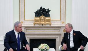 Изралският премиер Бенямин Нетаняху бе един от чуждестранните лидери, пристигнали в Москва за 9 май